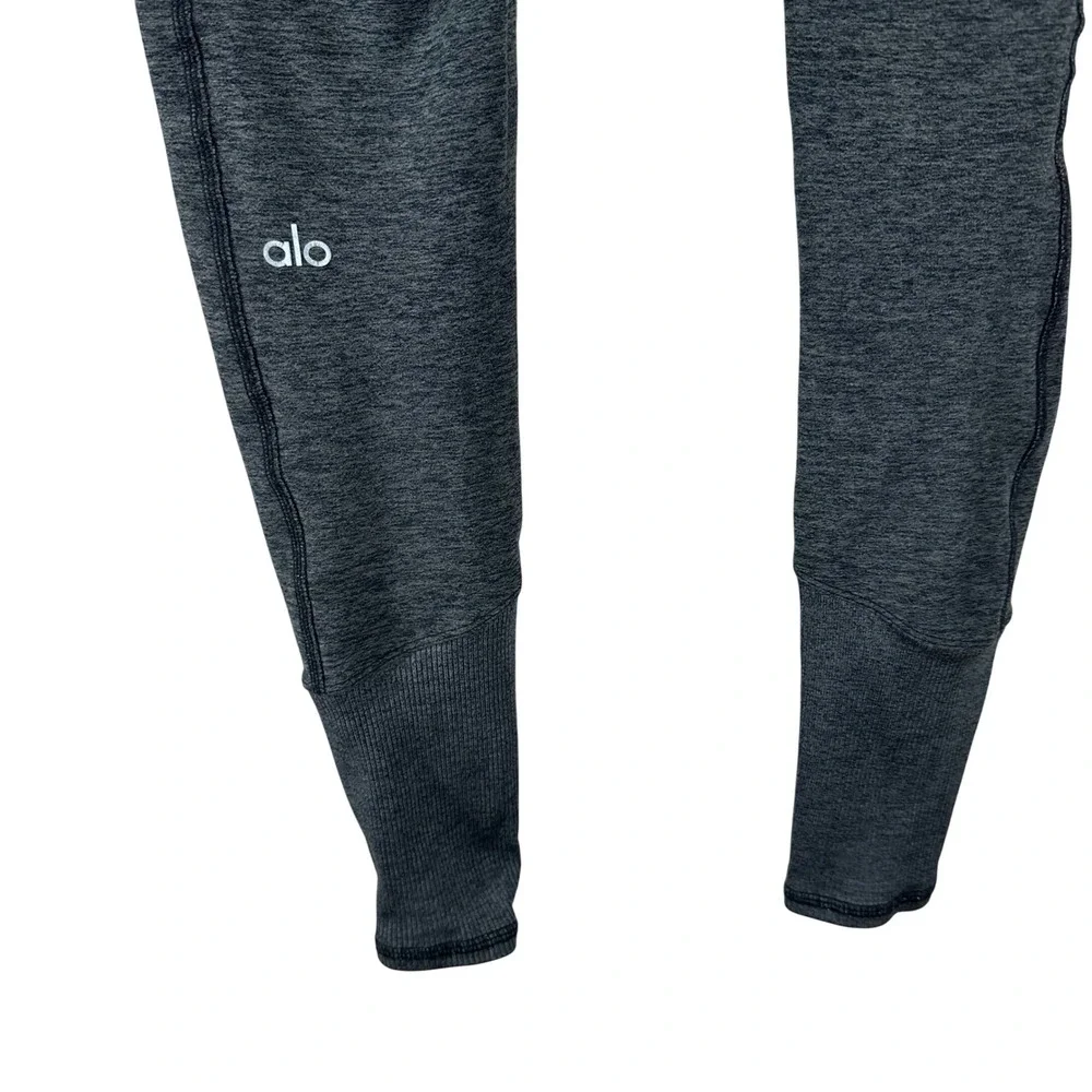 Alo Yoga High Waist Alosoft Lounge Leggings‎ Charcoal Heather Grey Women Small